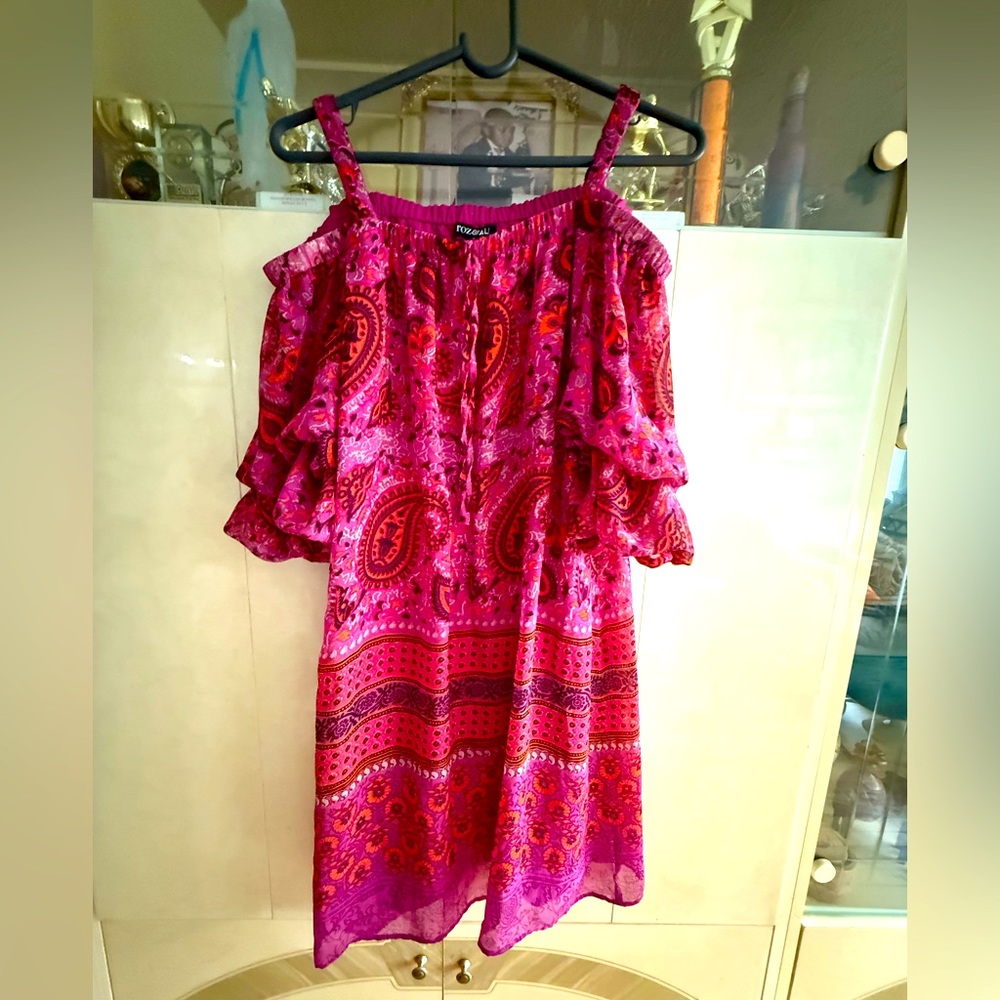 Fever Paisley Pink and Purple Mini Dress